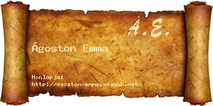 Ágoston Emma névjegykártya